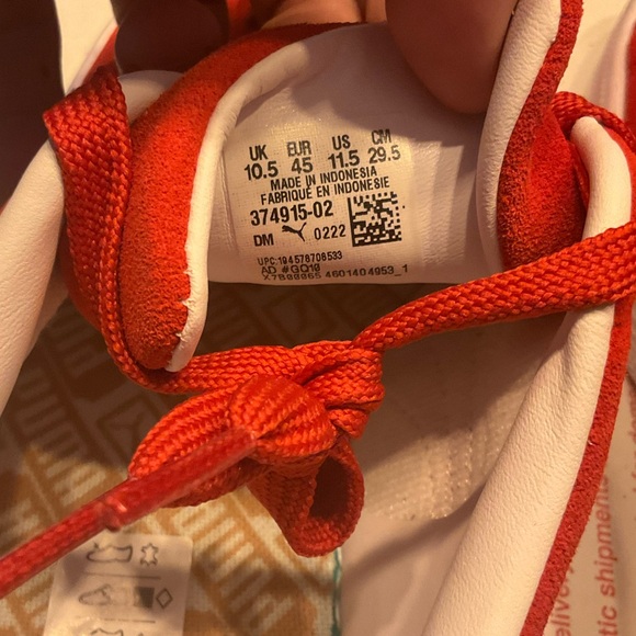 PUMA Red White Suede Classic XXI Leather Shoes 11.5 like New - Picture 14 of 15